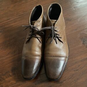 Democrata Gradient Brown Cap Toe Cadet Leather Dress Boots Size 12